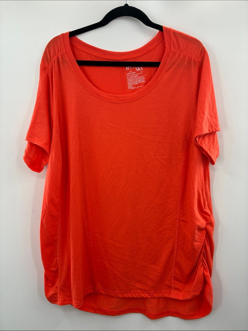 Terra & Sky Plus Size Relaxed Short Sleeve Top - Orange size 1X